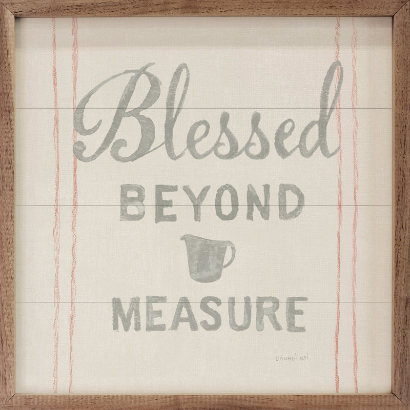 «Floursack Kitchen VI Blessed Beyond Mesure» par Danhui Nai, H 8 po x l 8 po