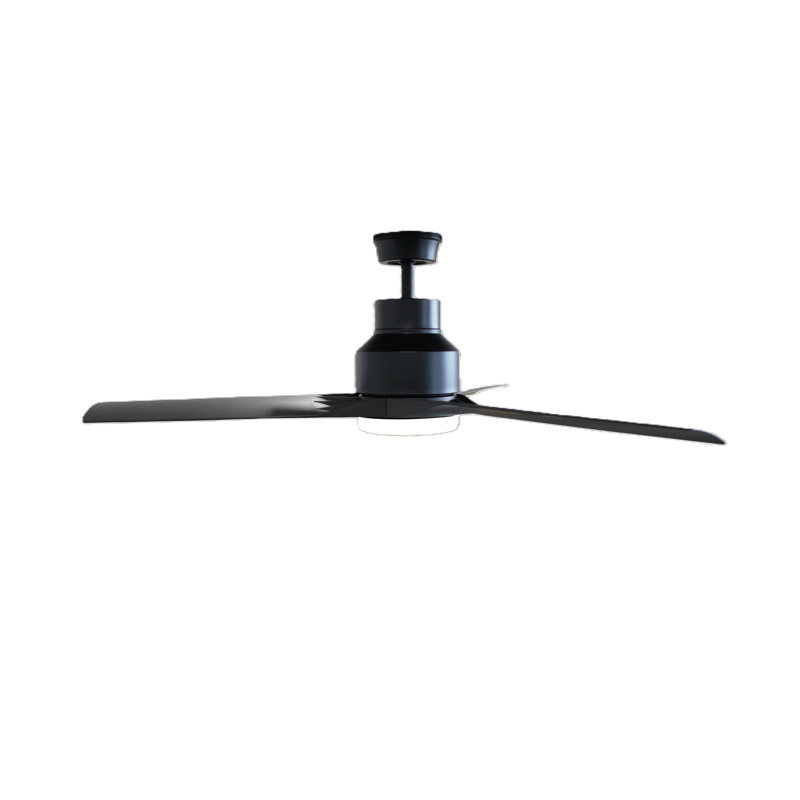 Ankhiale 52 inch Matte Black Indoor/Outdoor Ceiling Fan with Remote Control