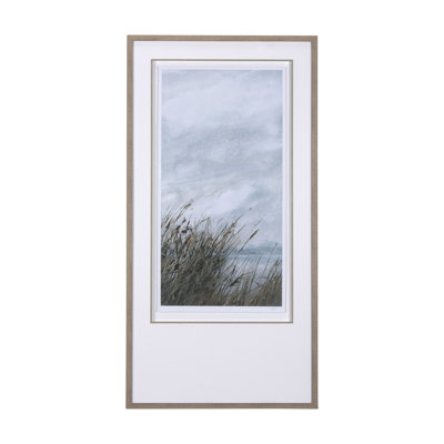 Chilly Breeze I by Natali a Hand Embelished Textured Framed Art Print Matted under Glass