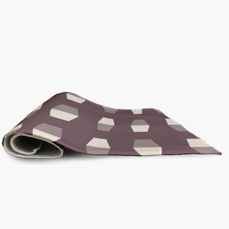 Tapis intérieur / extérieur mauve plat Flatweave, Rectangle 2 pi x 3 pi