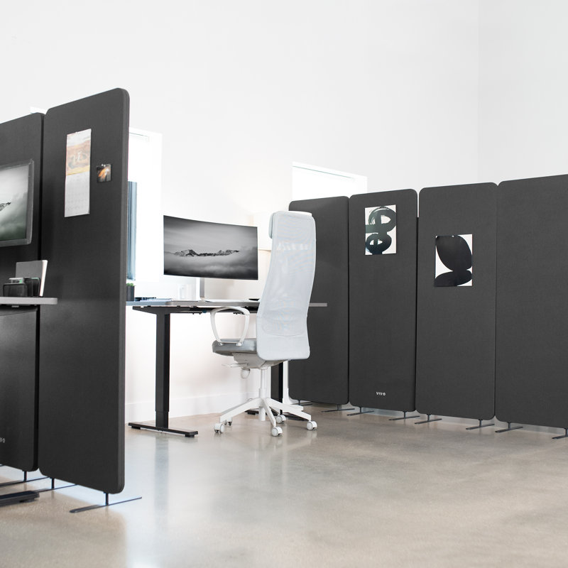Freestanding Room Dividers, Dark Gray