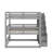 Full Size Triple Bunk Bed With Staircase-558399451
