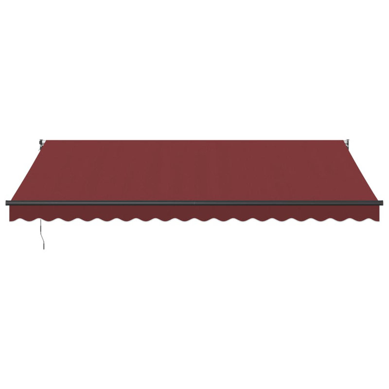Manual Retractable Awning, 450cm W x 300cm D, Burgundy/Black