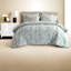 Ensemble de literie simple TG, pièce d'édredon moderne en polyester vert pour la chambre à coucher