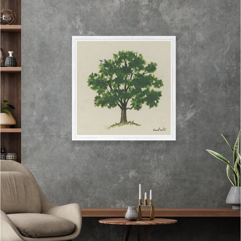Oak Tree Print, White