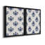 Motif de fleurs indigo I, toile encadrée de qualité supérieure - prête à être accrochée-1543131237-1543131239