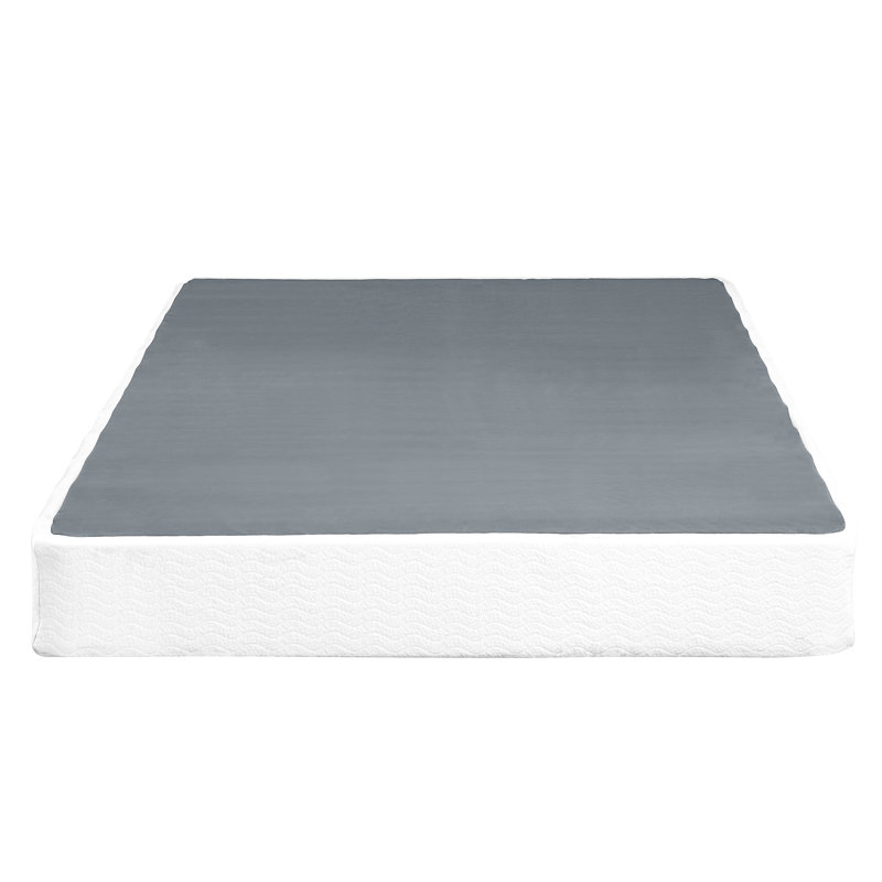 Sommier pour très grand lit, structure en métal noir, housse en tissu texturé, 12 supports, hauteur de 8,5 po, sommier facile à installer: 1 pièce noire avec H, configuration à 12 lattes, capacité de 700 lb, accessoire de chambre à coucher