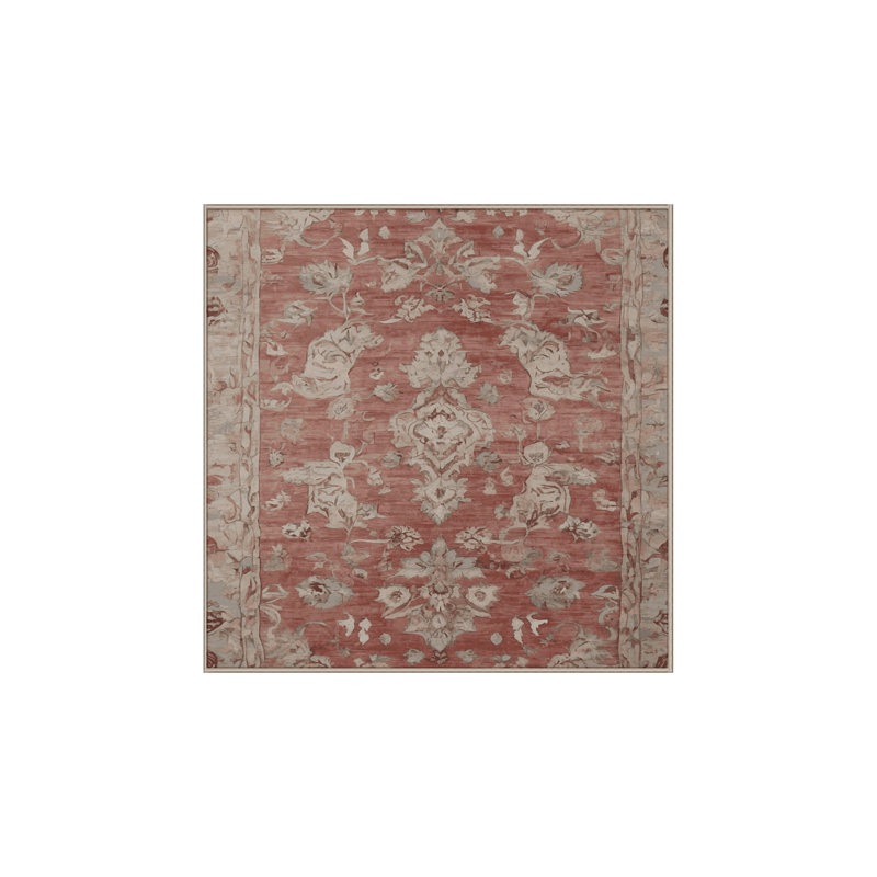 Tapis brun lavable à la machine, Carré 4 pi
