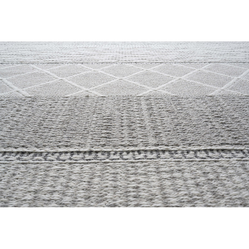 Driden Striped Wool Area Rug, Rectangle 200 x 290cm