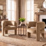 Fauteuil d'appoint rembourré en velours de 33 po de largeur