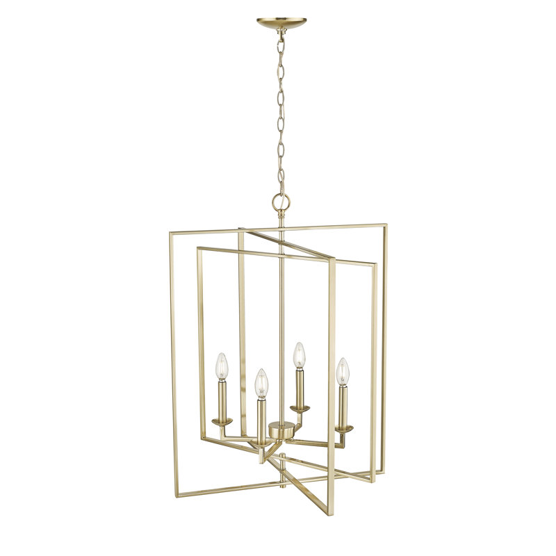 Luminaire suspendu géométrique moderne à 4 lumières Shain