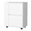 Chariot de cuisine blanc 2 pour une organisation et une mobilité efficaces en bois avec tablettes fonctionnelles