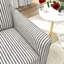 360-degree Swivel Accent Chair, Striped Upholstered Armchair with Removable Cushions-1354609467