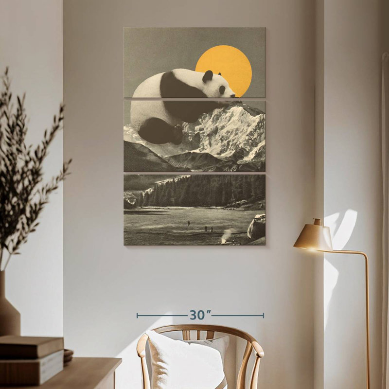 Brampt Panda's Nap On Mountains, 65" H x 42" W