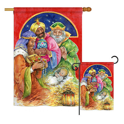 Double Sided Polyester Christmas Flag Set