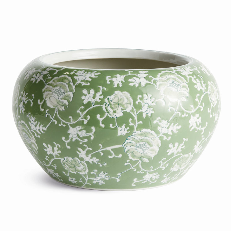 Grand pot à fleurs Celadon, H 19,25 po x l 18 po x P 18 po