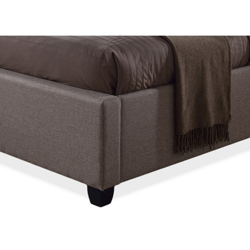 Lit plateforme rembourré Lought, Grand lit