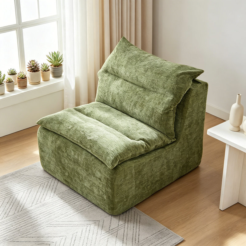Fauteuil d'appoint sans accoudoirs Accent, Vert
