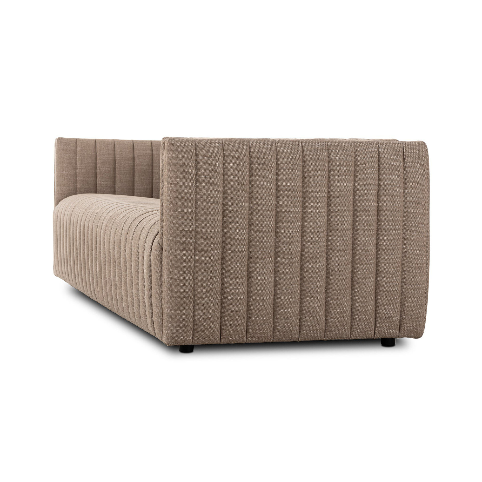 Brandt 97" Tuxedo Arm Sofa, Crypton Nomad Taupe, 26.5" H x 88" W x 35" D