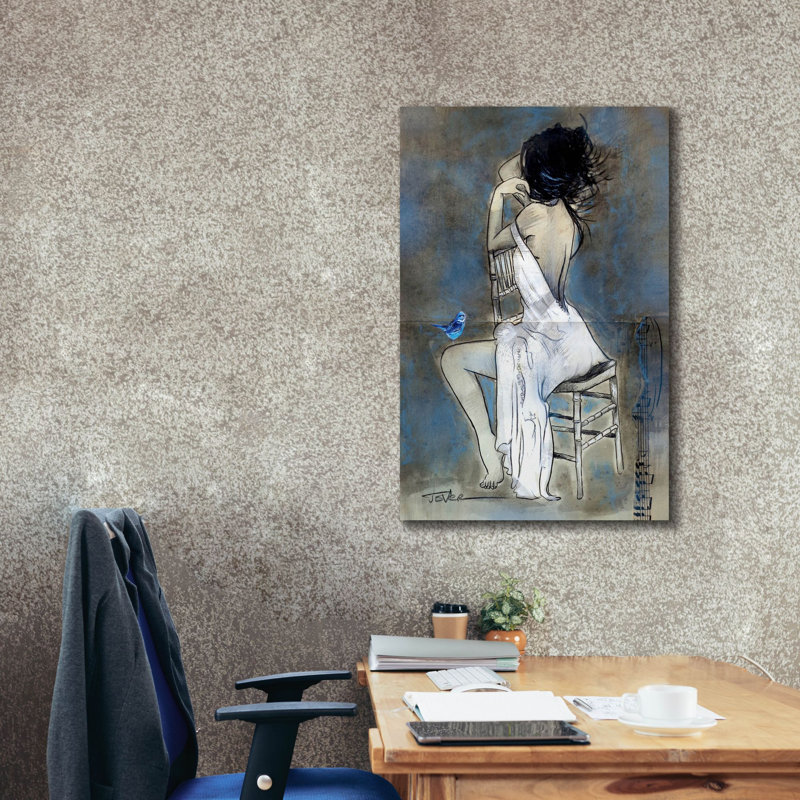 Toile épique «Blue Melody» par Loui Jover, 26 po x 40 po, H 40 po x l 26 po x P 1,5 po