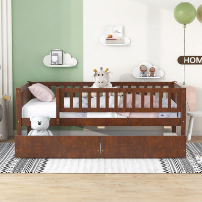 Daybed Wood Bed with Two Drawers