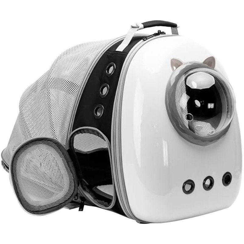 Sac à dos pour chat, Blanc / noir