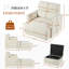 Chaise surdimensionnée avec repose-pieds avec rangement