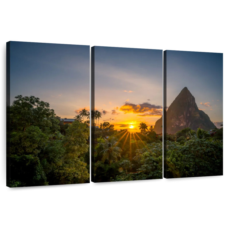 Rorry Pitons At Sunrise, 32" H x 50" W
