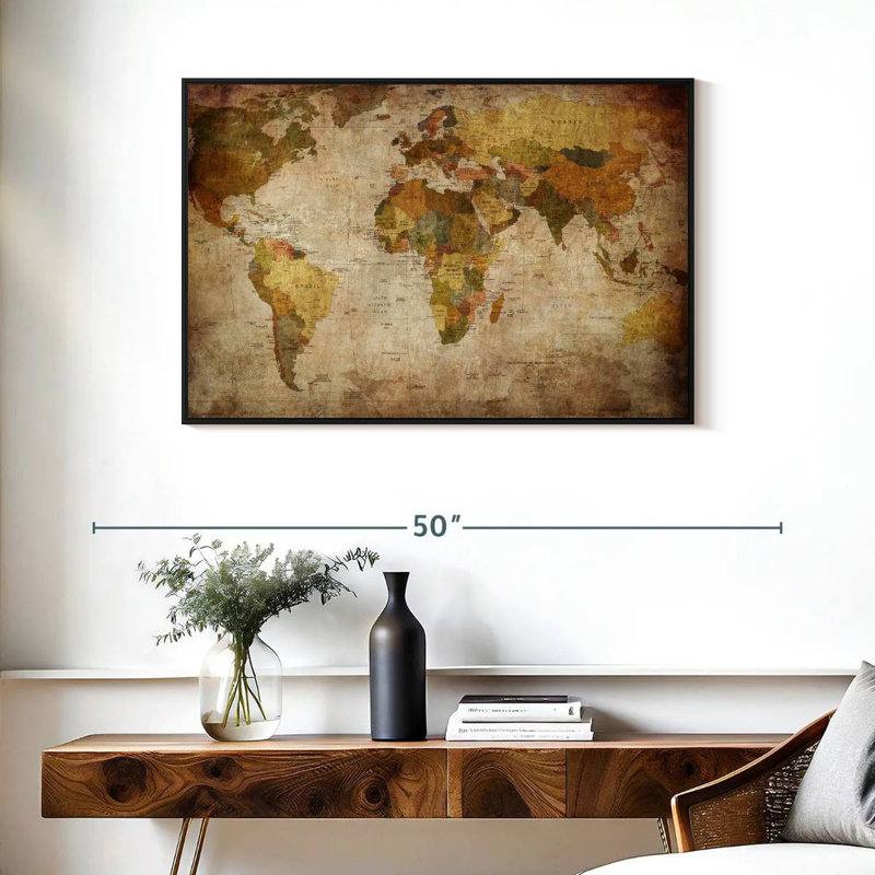 Carte du monde Aliaz, H 25 po x l 37 po