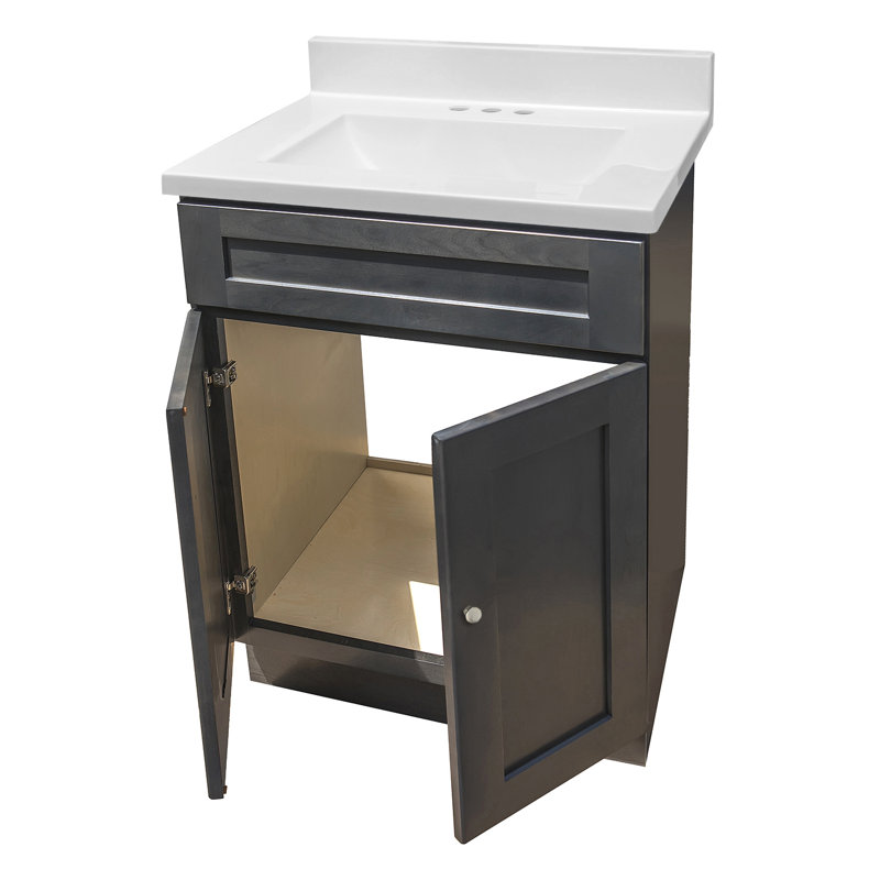 Raynelle 25'' Single Bathroom Vanity with Cultured Marble Top