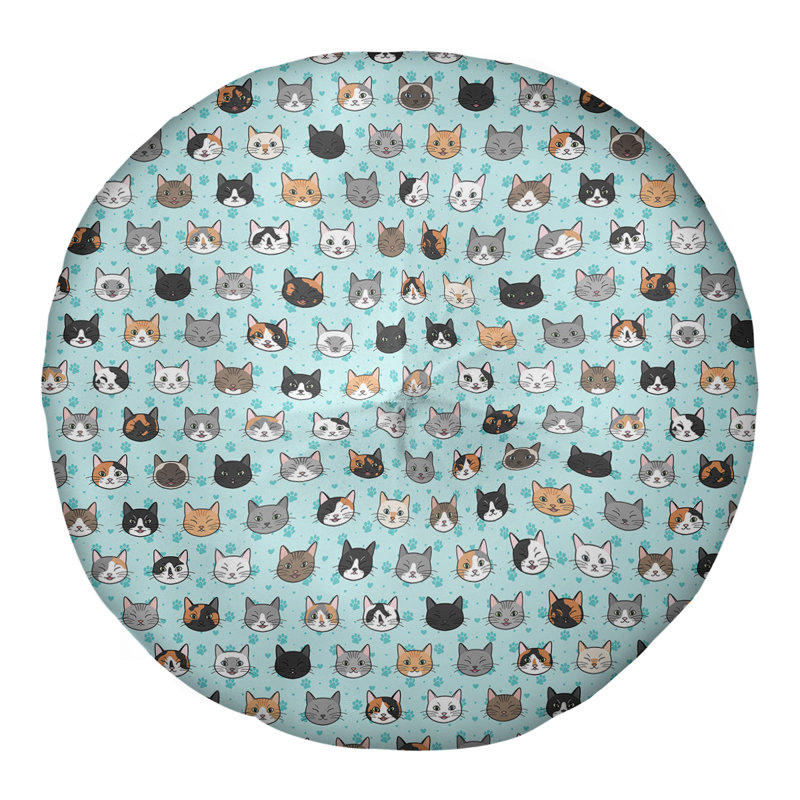 Coussin de sol pour chat Katelyn Elizabeth, 26 po x 26 po, Bleu sarcelle
