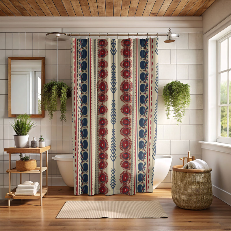 Boho Threads - Premium Shower Curtain, 74"H x 71"W