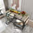 Pet Cage With Roller Wheels - Iron Frame And , Beige + Black Handrail Storage Option Frame,