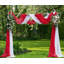  15 verges de long en tissu blanc pour les décorations de voûte de mariage ou les écharpes de fenêtre-839183680-839183699