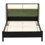 Cadre de lit Queen Size avec tête de lit, en bois massif, sans sommier, mobilier de chambre moderne-1288970488