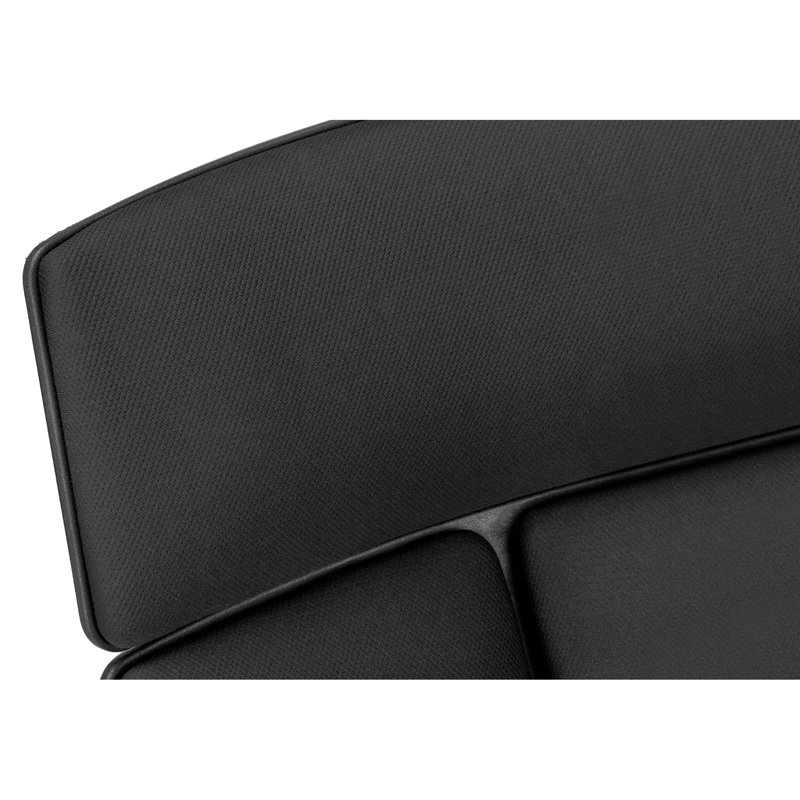 Fauteuil de bureau ergonomique pivotant à hauteur réglable, tissu noir, pivotant à hauteur de meuble de travail moderne, confortable pour le bureau
