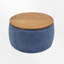 Table basse rembourrée avec rangement et plateau en bois Mylo-896290916-863572778