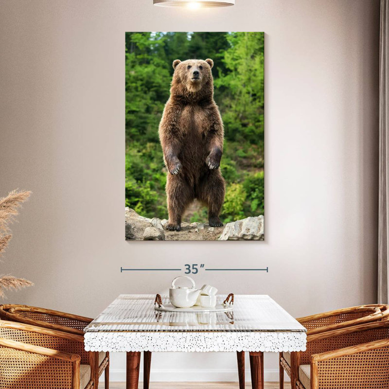 Ours grizzly debout, H 24 po x l 16 po