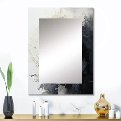 Contraste Harmony I - miroir mural spirales abstraites, miroir décoratif moderne, impression d'art en métal