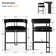 Rienna Set of 3 Mdern 24" Upholstered Velvet Solid back Counter Stool
