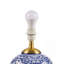 Lampe de table bleue en céramique