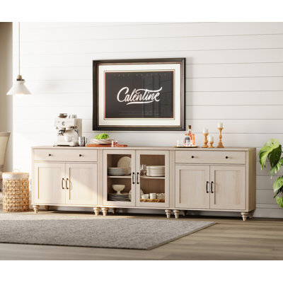 Scarlett 101.5" W Solid and Manufactured Wood Sideboard