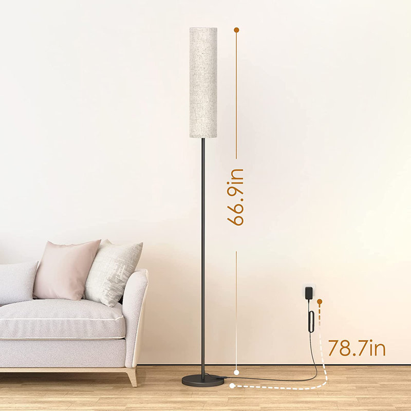 Corelli 64.96'' Silver LED Traditional Floor Lamp