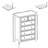 Urbancozy 6 Drawer Dresser With Smooth-Glide Drawers With Minimalist Storage Solution In Warm Beige-256847208