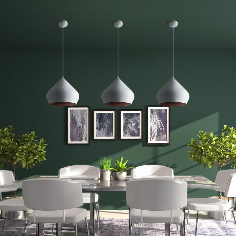 Pierce 1 - Light Single Pendant, White/Copper