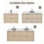 48" Transitional Floating Natural Oak Bath Vanity with 1" Engineered Marble Top-156597431