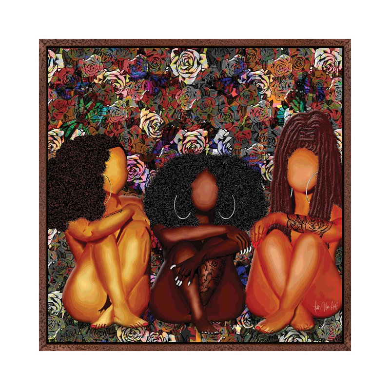 Melanin Baez 1 Piece Wall Art on Canvas, 66.04cm H x 66.04cm W x 3.81cm D, Classic Brown Wood Framed