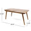 Table de salle à manger en bois 69 po - Finition pour un lieu de rassemblement extérieur élégant et solide dans des repas agréables