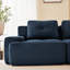 Canapé modulaire en forme de L de 82 po avec assise profonde, tissu velours côtelé, conception capitonnée et base antidérapante, bleu, 82 po, sans assemblage requis, bleu-146062432-146062442-146062446