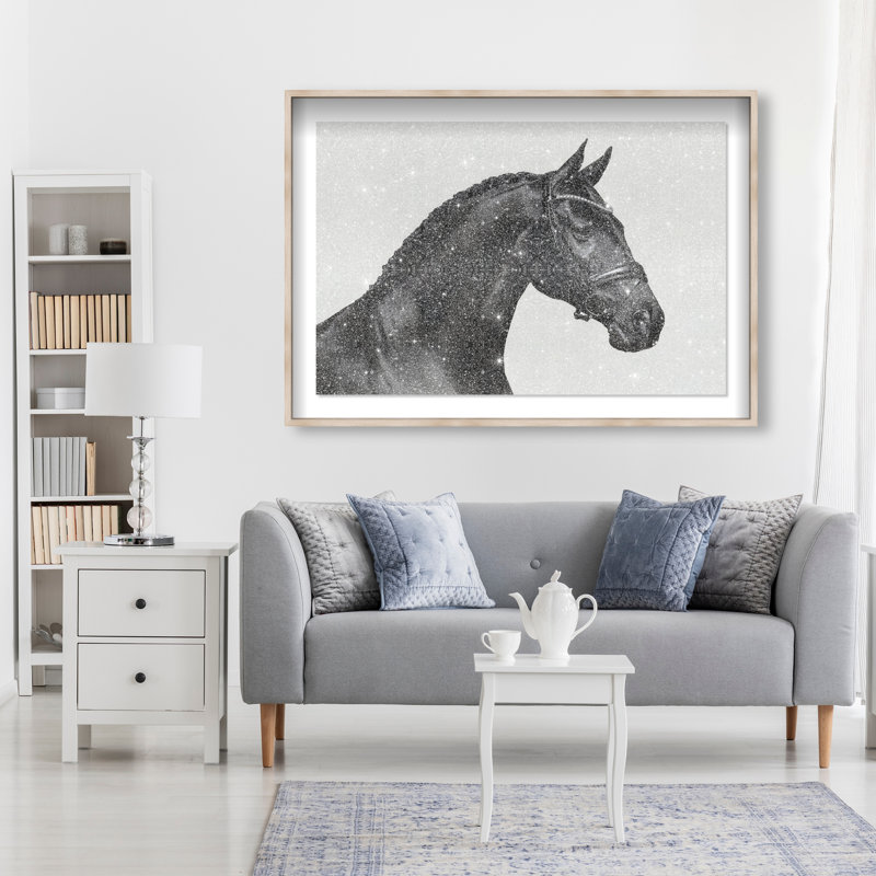 Midnight Majesty I Framed Graphic Art, 11.5"H x 16.5"W, Natural Oak Shadowbox